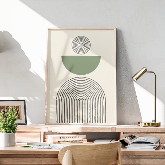 Minimale zeitgenössische Kunst mit geometrischem B Poster