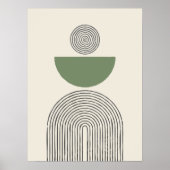 Minimale zeitgenössische Kunst mit geometrischem B Poster (Vorne)