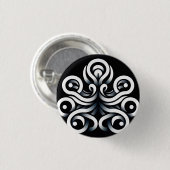 Minimale Zen Heilige Geometrische Mandala Abstrakt Button (Vorne & Hinten)