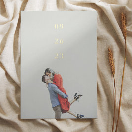 Minimale Ziffern Hochzeit speichern das Datum Folieneinladung