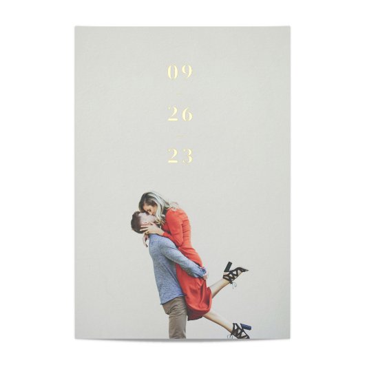 Minimale Ziffern Hochzeit speichern das Datum Folieneinladung