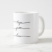 Minimale Zitat-Typografie handgezeichnete Tintensc Jumbo-Tasse (Vorderseite Rechts)