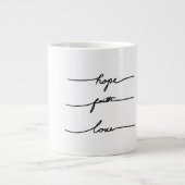 Minimale Zitat-Typografie handgezeichnete Tintensc Jumbo-Tasse (Vorderseite)