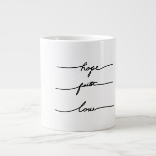 Minimale Zitat-Typografie handgezeichnete Tintensc Jumbo-Tasse