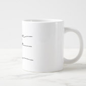 Minimale Zitat-Typografie handgezeichnete Tintensc Jumbo-Tasse (Rechts)