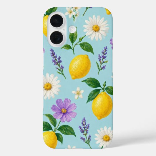 Minimale Zitronen Blumen Handyhülle Case-Mate iPhone Hülle (Rückseite)