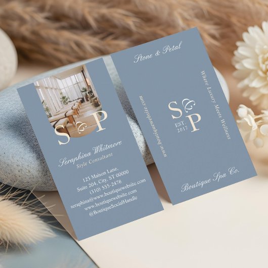 Minimalelegantes einfaches Monogramm stilvoller Bo Visitenkarte