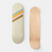 Minimaler 70er Retro Streifen #1 #decor #art Skateboard (Vorderseite)
