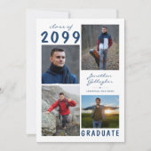 Minimaler Abschluss 5 Foto Collage Script Ankündigung (Vorderseite)