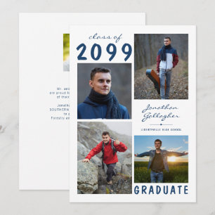 Minimaler Abschluss 5 Foto Collage Script Ankündigung