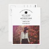 Minimaler Abschluss Save the Date Grad Foto Postkarte (Vorne/Hinten)