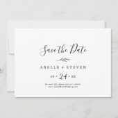 Minimaler Abstand Schwarz-weiß horizontal Save the Date (Vorderseite)