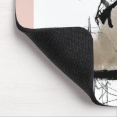 Minimaler abstrakter Graurosa Mousepad (Ecke)