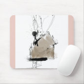 Minimaler abstrakter Graurosa Mousepad (Mit Mouse)