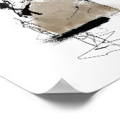 Minimaler abstrakter Grauschwarz Poster (Ecke)