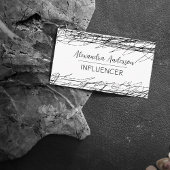 Minimaler Abstrakter QR-Code für Schwarz und Weiß Visitenkarte