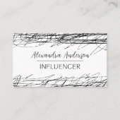 Minimaler Abstrakter QR-Code für Schwarz und Weiß Visitenkarte (Vorderseite)