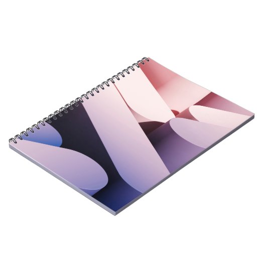 Minimaler abstrakter Spotup-Hintergrund. Blau und Notizblock (Linke Seite)