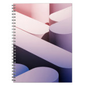 Minimaler abstrakter Spotup-Hintergrund. Blau und Notizblock (Vorderseite)