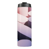 Minimaler abstrakter Spotup-Hintergrund. Blau und  Thermosbecher (Vorderseite)