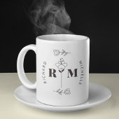 Minimaler Anfangsbuchstabe Monogram Name Couple Co Kaffeetasse