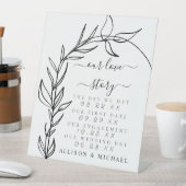 Minimaler Arch unsere Liebe Story Timeline Hochzei Sockelschild (In Situ)