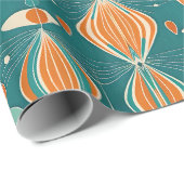 Minimaler Atomtropfenentwurf Geschenkpapier (Rolleneckpunkt)