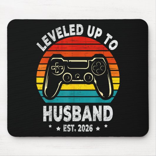 Minimaler Aufgewerteter Ehemann Est 2026 Mousepad (Vorne)