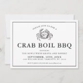 Minimaler Backyard Crab Boil Barbecue Einladung (Vorderseite)