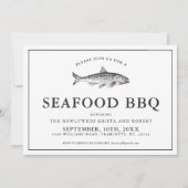 Minimaler Backyard Seafood Barbecue Einladung (Vorderseite)