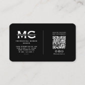 Minimaler Barbershop Moderner Barberer Pole Black  Visitenkarte (Rückseite)