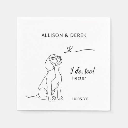 Minimaler Beagle, den ich tue, um Hunde zu heirate Serviette (Vorderseite)