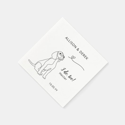 Minimaler Beagle, den ich tue, um Hunde zu heirate Serviette (Ecke)