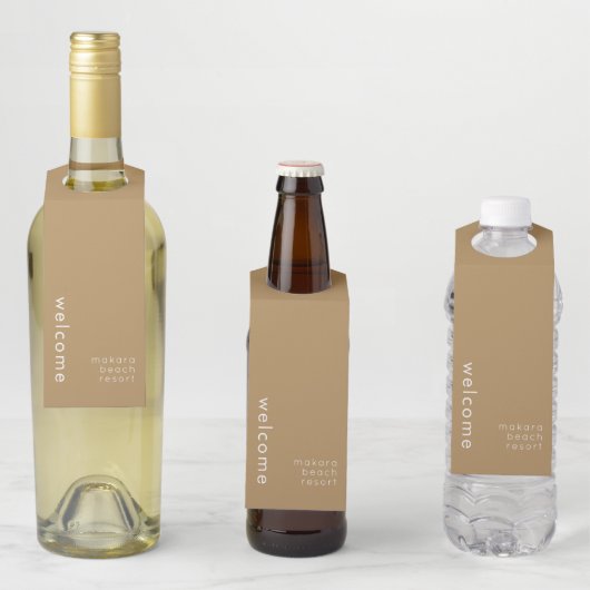 Minimaler Begrüßungstempo Flaschenanhänger (Beispiel)