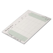 Minimaler Beige-Monatsplaner, benutzerdefinierter  Notizblock (angewinkelt)