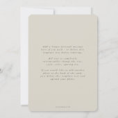 Minimaler Beige Rahmen 4 Foto Abschluss Ankündigung (Rückseite)