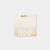 Minimaler beige weicher Herbsternengarten Post-it Klebezettel (Vorderseite)