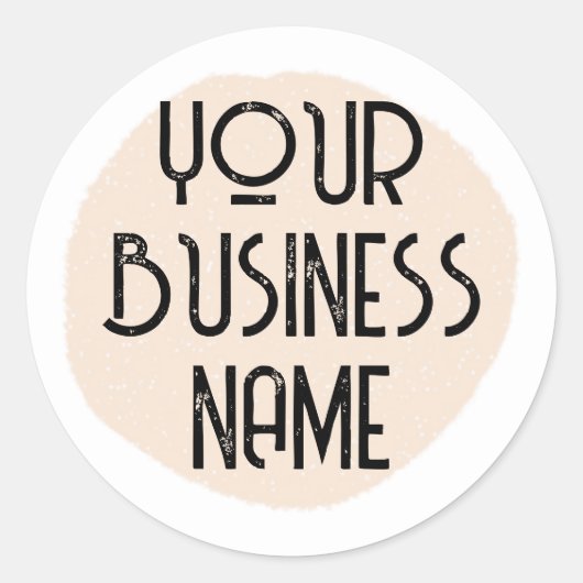 Minimaler benutzerdefinierter Firmenname Einfach B Runder Aufkleber (Vorderseite)