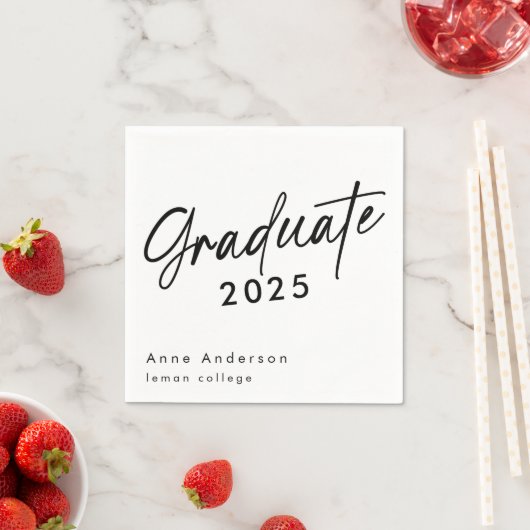 Minimaler benutzerdefinierter Script-Abschluss Gra Serviette (Beispiel)