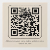 Minimaler benutzerdefinierter Text Pastel Creamy V Fensteraufkleber (Blatt)