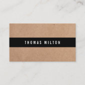 Minimaler Berater für Kraft Black Stripe Visitenkarte (Vorderseite)