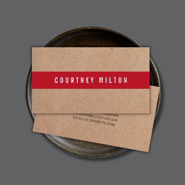 Minimaler Berater für Kraft Deep Red Stripe Visitenkarte