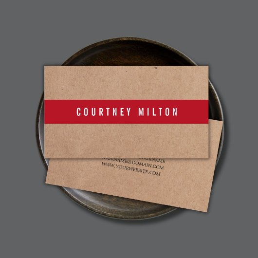 Minimaler Berater für Kraft Deep Red Stripe Visitenkarte