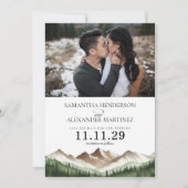 Minimaler Berg Save The Date (Vorderseite)