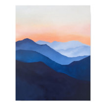 Minimaler Bergsonnenuntergang