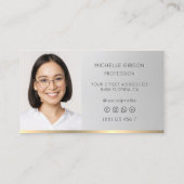 Minimaler Beruflich Silver Imitats Gold Consultant Visitenkarte (Rückseite)