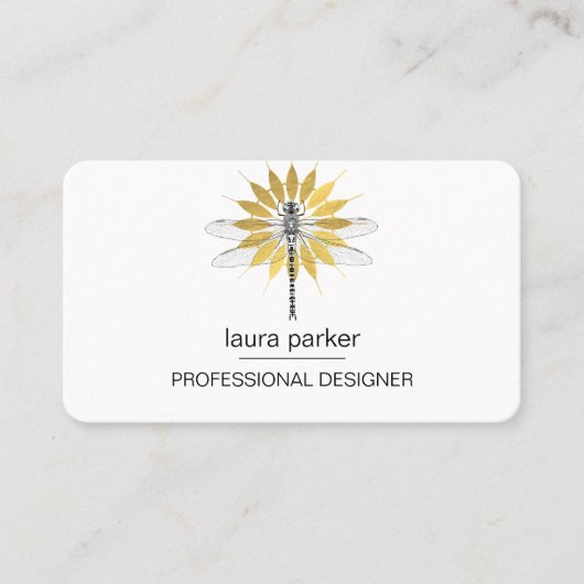 Minimaler Beruflicher Dragonfly-Goldmedaille Visitenkarte (Vorderseite)