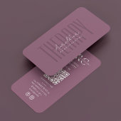 Minimaler Beruflicher Dusty Mauve Pink Therapist Visitenkarte
