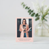 Minimaler Beruflicher Foto Visitenkarte (Stehend Vorderseite)