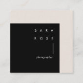 Minimaler beruflicher Fotograf Telefonnummerkarte (Vorderseite)